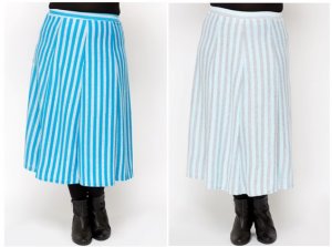 striped plus size skirts