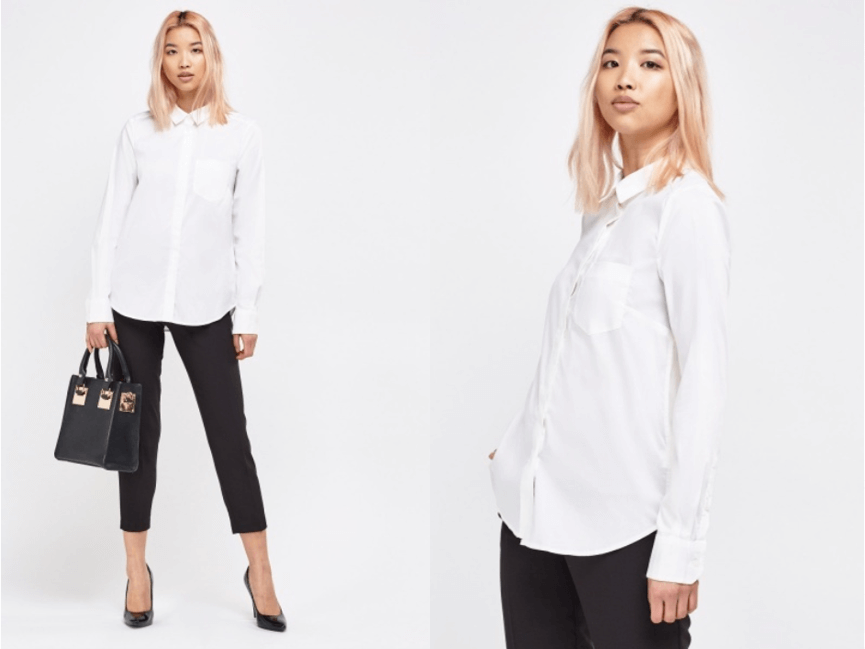 women's white plain shirt top blouse Meghan Markle