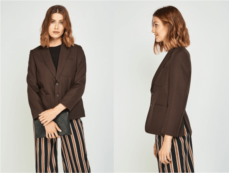 women's brown blazer autumn winter trends