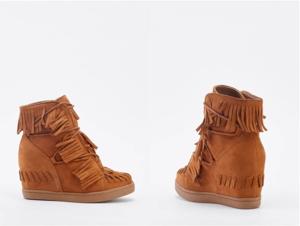 boots for women ladies wedged boots fringed boots