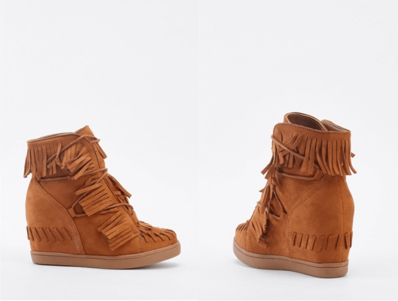 suede fringed ankle boots