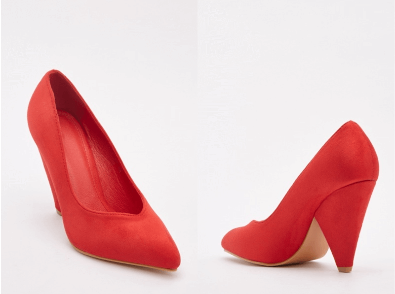 red cone high heel shoes Halloween