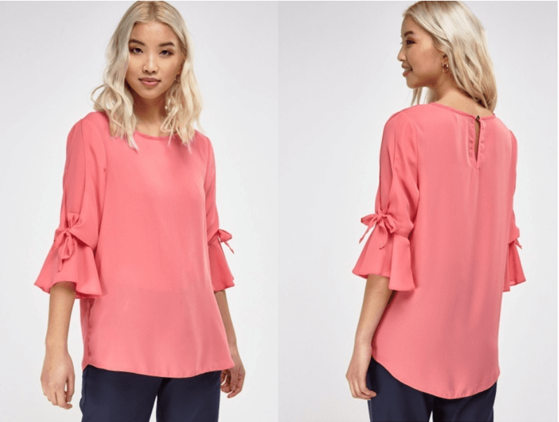 women's cheap pink blouse workwear
