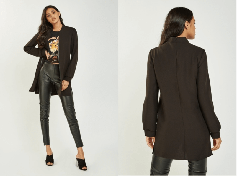 women's cheap zip front duster jacket coat