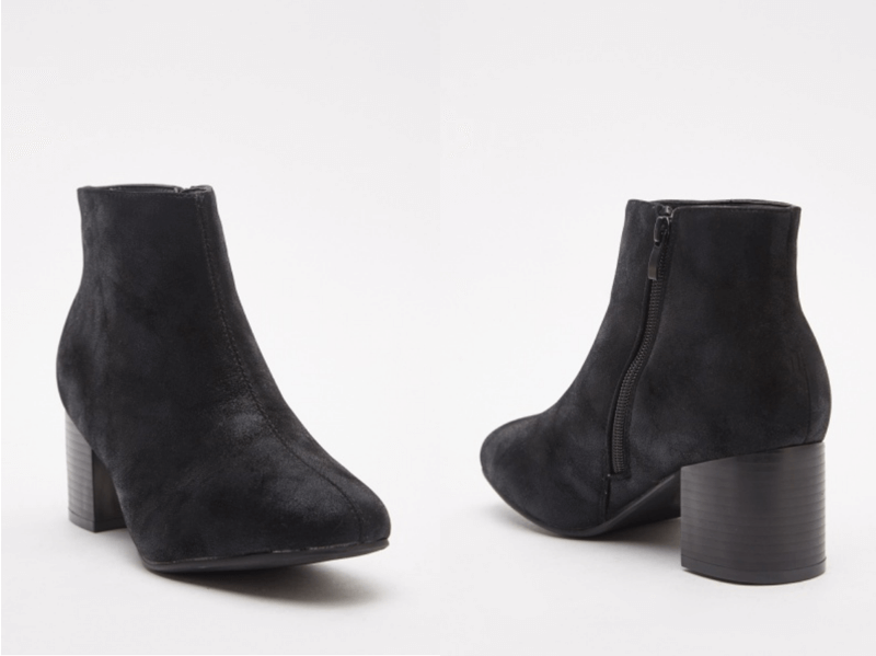 women's cheap suedette vegan ankle boots for £5 smart casual fashion