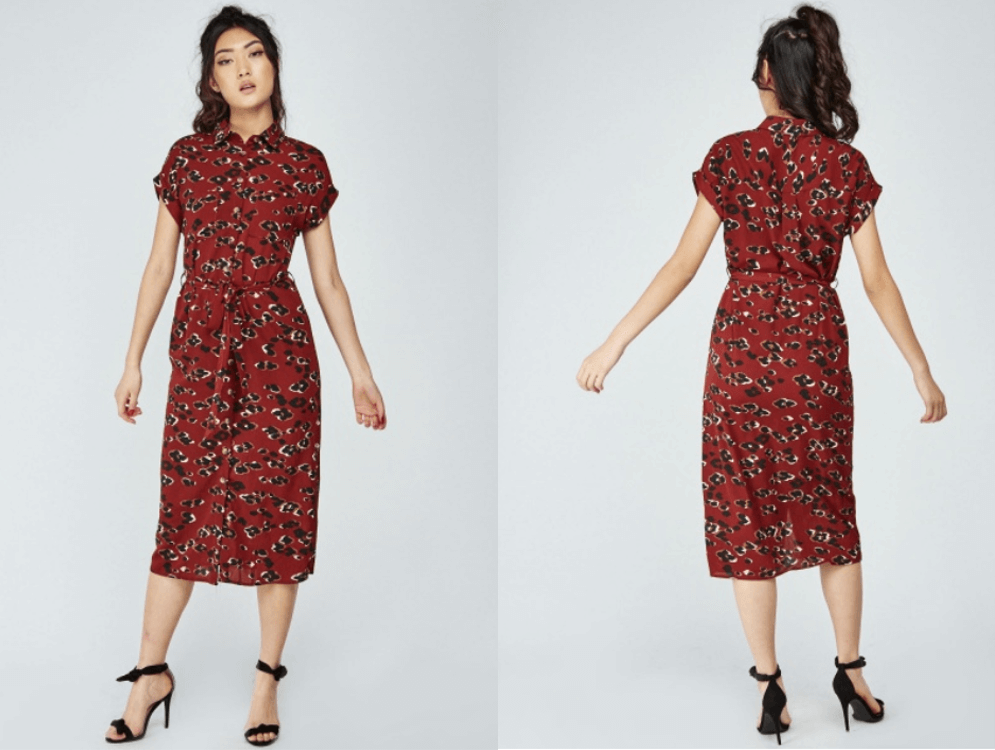women's cheap animal leopard print shirt dress workwear trends 2019