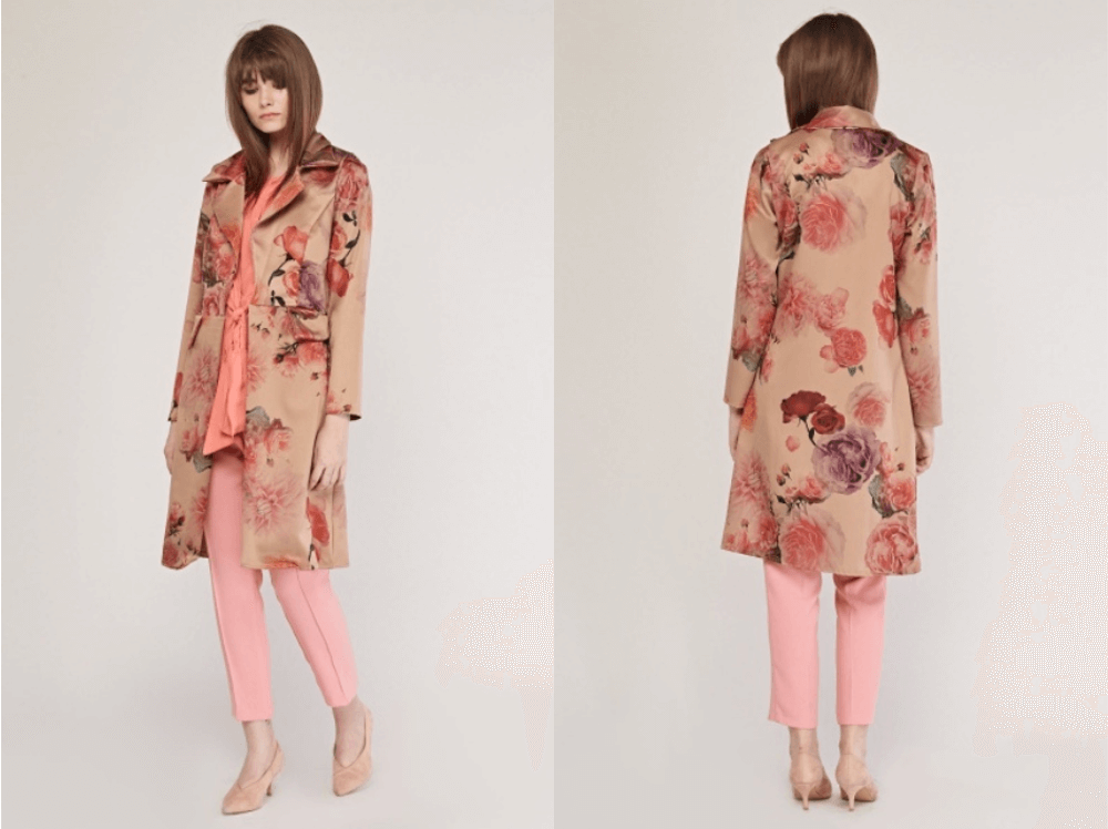 women's cheap duster coat floral print workwear trends 2019