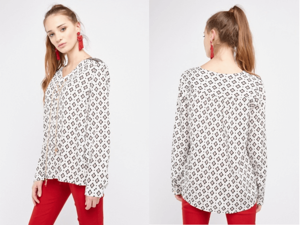 women's cheap printed bohemian ethnic printed blouse capsule wardrobe staples