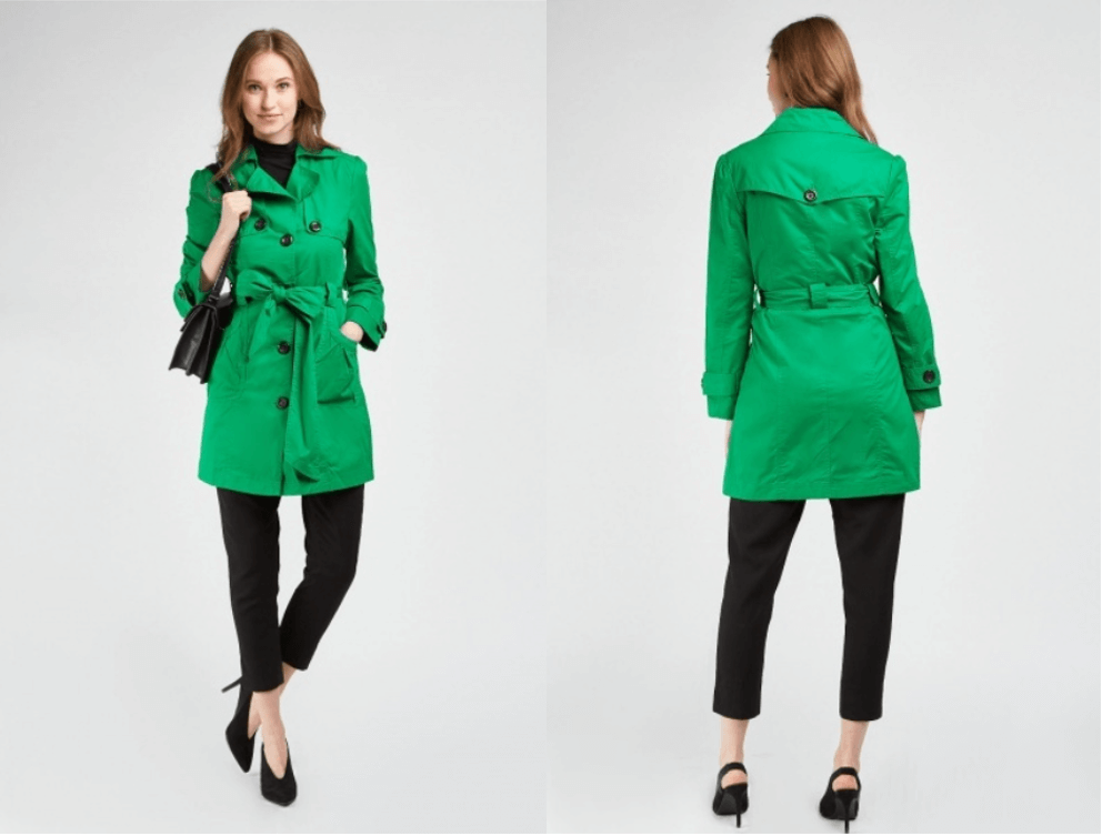 women's cheap green trench coat for spring