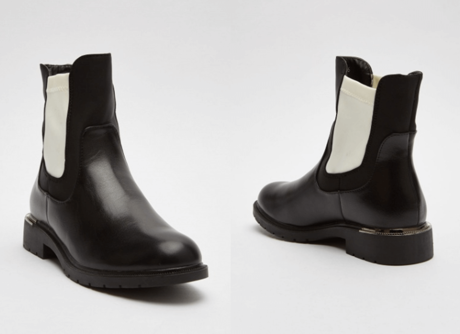 Contrasted Scuba Trim Ankle Boots