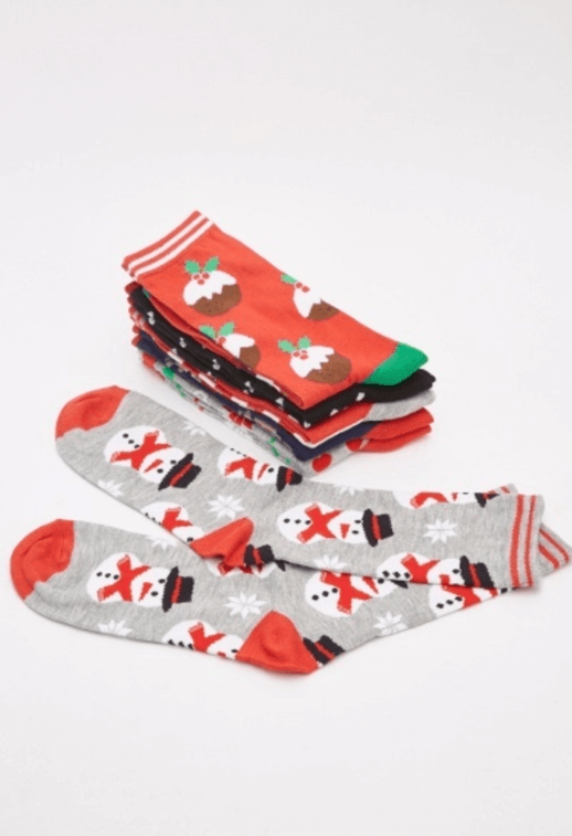 6 Pairs Ladies Christmas Novelty Socks