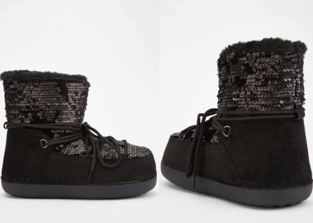 Sequin Encrusted Winter Boots