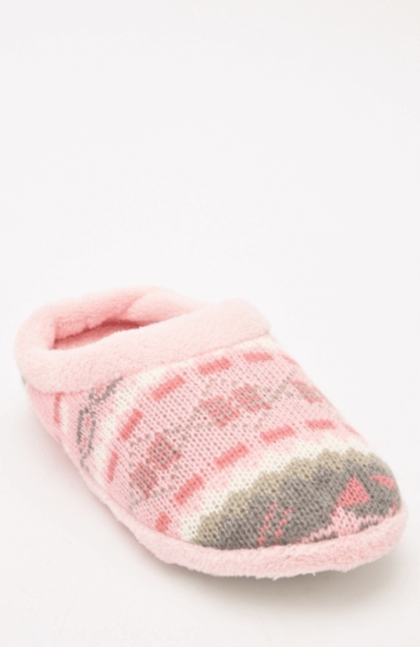 Fluffy Printed Slip-On Slippers