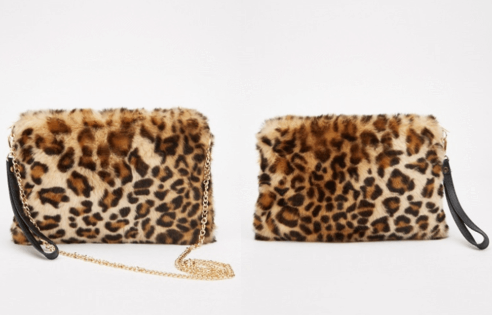 Fluffy Leopard Print Chain Bag