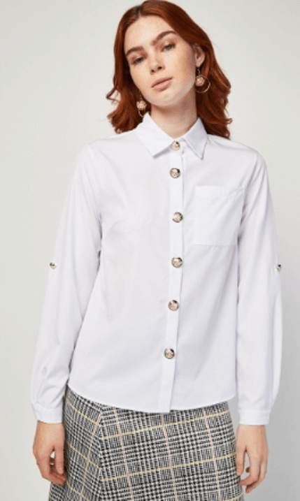 Military Button Front Shirt